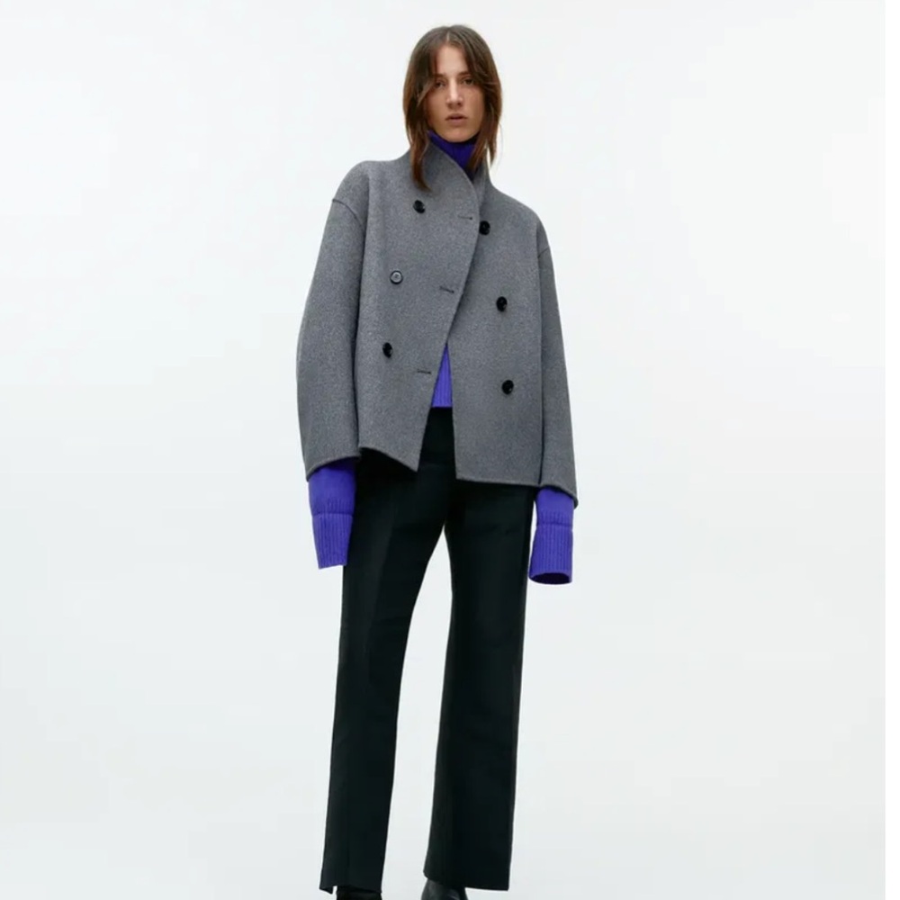 Exquisite ARKET Double-Face Wool Jacket Color Gray Size EU 38 -6 US - Picture 14 of 14